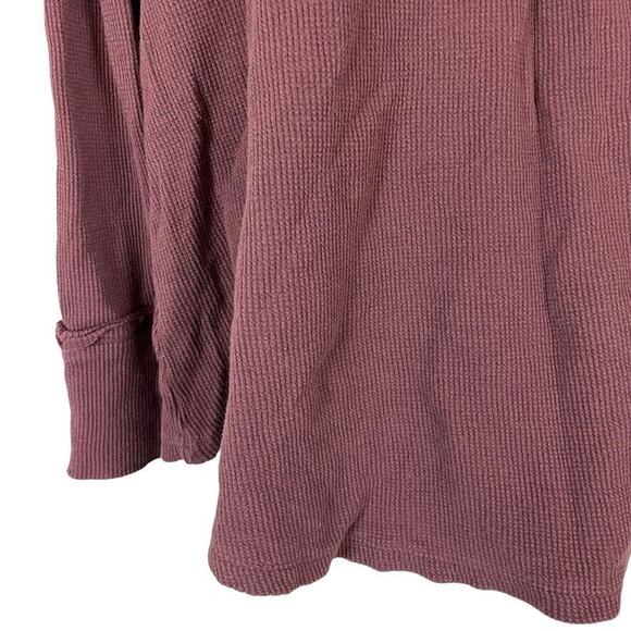 Soft Surroundings Womens Waffle Knit Embroidered Floral V-Neck Long Sleeve Top S - Picture 4 of 16